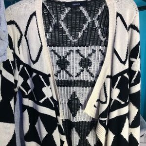 Black & cream cardigan